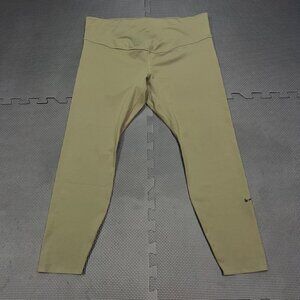 Nike Dri-Fit Olive Green High-Waist Womens Leggings Size L